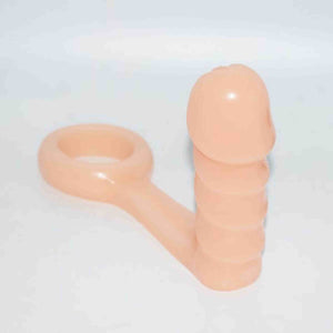 13 cm Wearable Cock Ring Testicle Ring Anal Plug
