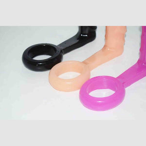 13 cm Wearable Cock Ring Testicle Ring Anal Plug
