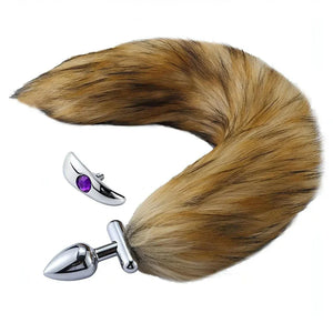 2 in 1 Convertible Fox Tail Plug Coda Bendable e Plug Removibile