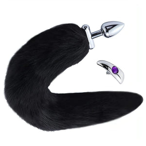 2 in 1 Convertible Fox Tail Plug Coda Bendable e Plug Removibile