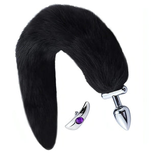 2 in 1 Convertible Fox Tail Plug Coda Bendable e Plug Removibile