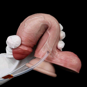 7” Realistic dildo Hand-pump Squirting Penis With Suction cup