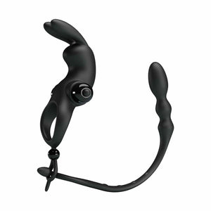 Anello Vibrante con Coniglietto Clitorideo e Stimolatore Anale