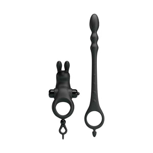 Anello Vibrante con Coniglietto Clitorideo e Stimolatore Anale