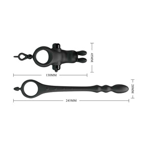 Anello Vibrante con Coniglietto Clitorideo e Stimolatore Anale