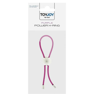 Anello fallico regolabile a laccetti - Viola