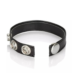 Anello in Pelle a Ciappe Regolabili - Nero