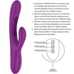 Apolo Vibratore Rabbit 3 in 1 con Lingua Ultra Potente