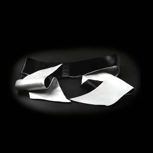 Benda a Fascia o Costrittivo Elegante - Double Face Nero/Argentato