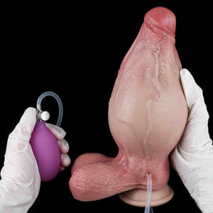 Big Dildos Realistic Sex Toy With Pump, Inflatable Squirting Dildo