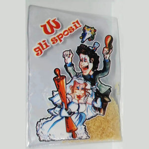 Biglietto con riso ″W gli sposi″