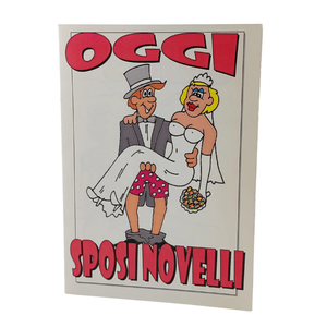 Biglietto d'auguri ″Oggi sposi novelli, questa sera sposi porcelli″ - Small