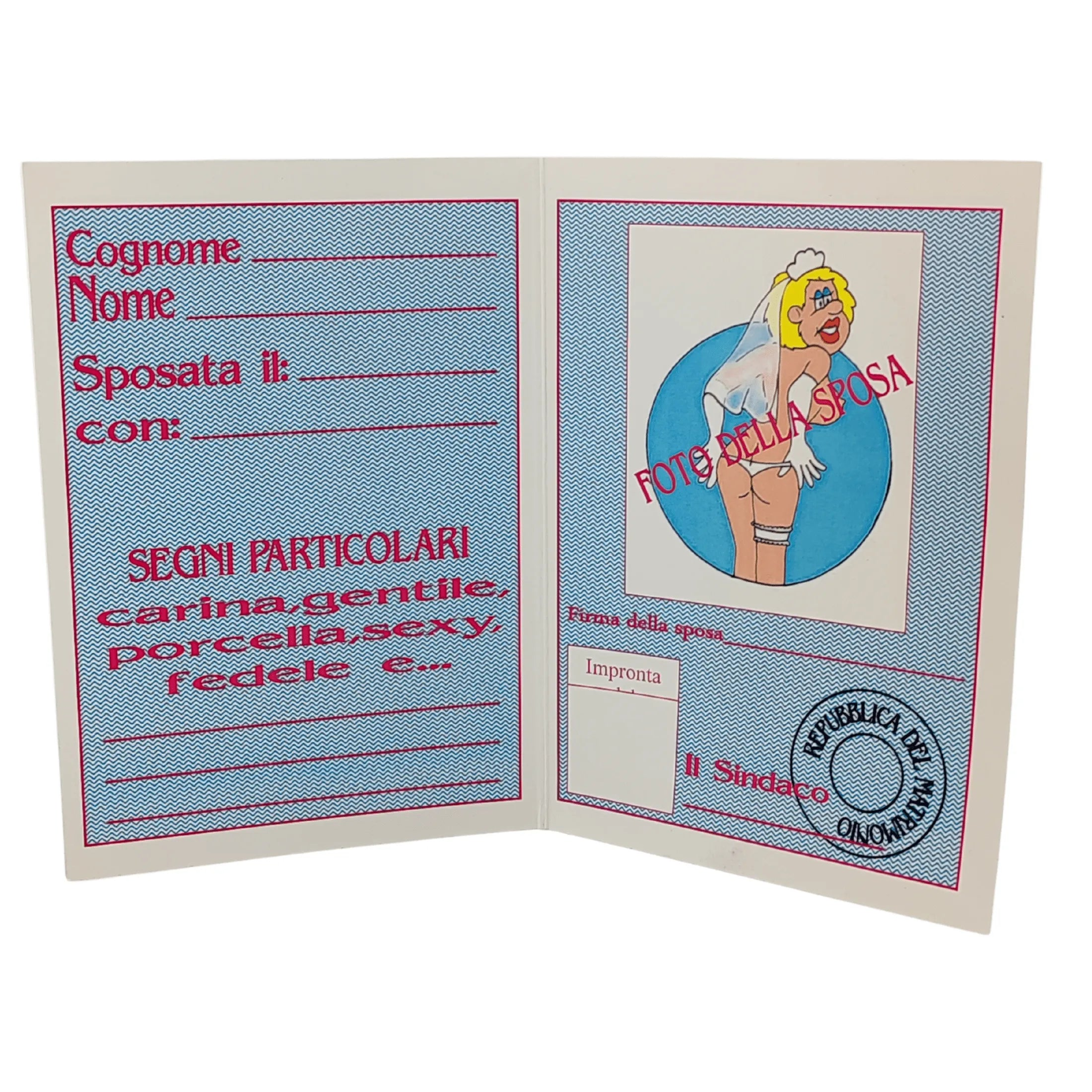 Carta d'identità della sposa