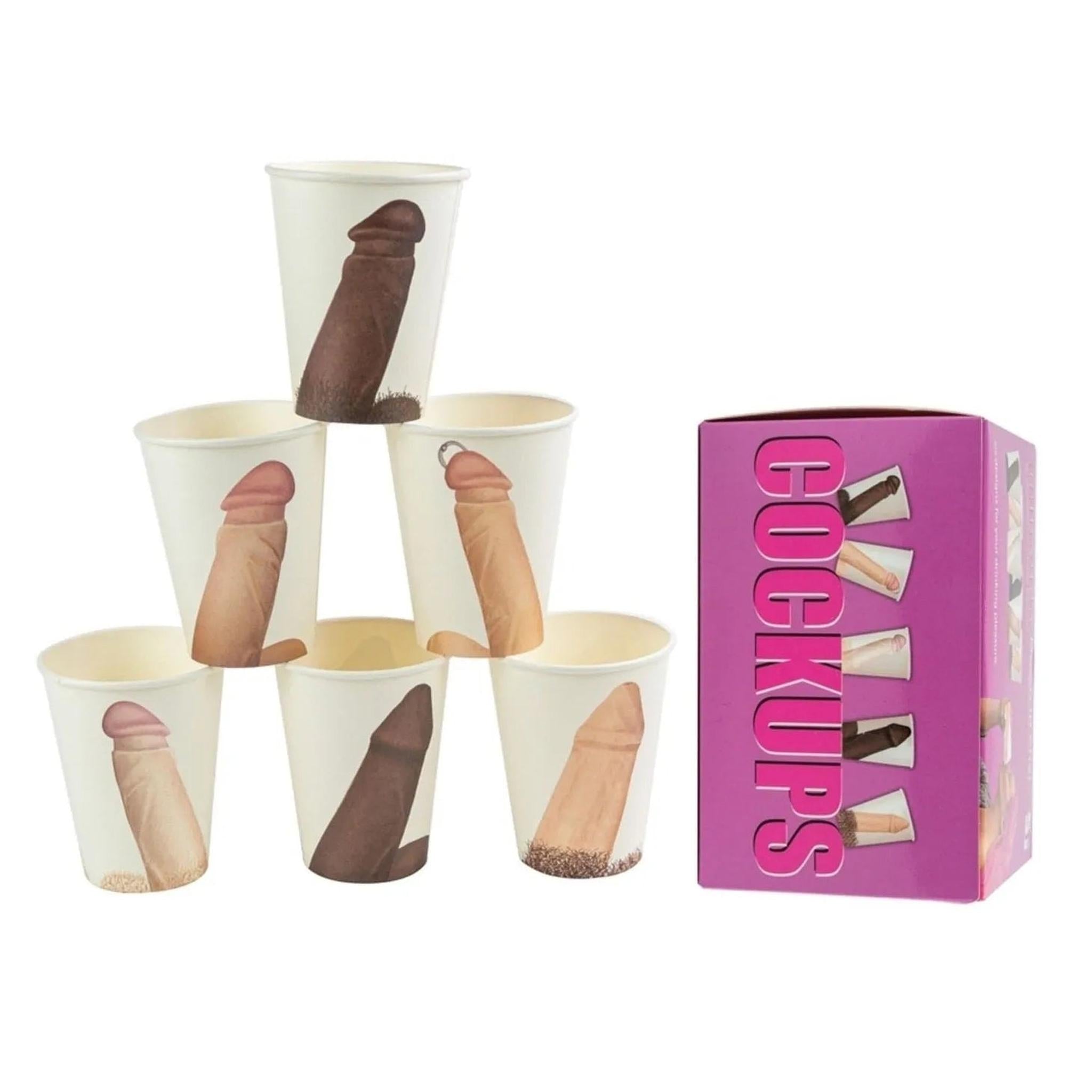 Cockups Set da 6 Bicchieri in Carta