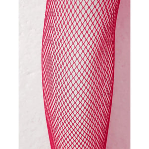 Collant a rete rosso con apertura inguinale