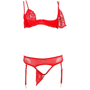 Completino Rosso Con Reggiseno Sganciabile