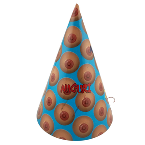 Confezione da 6 Cappellini in carta per festa Tema Tits