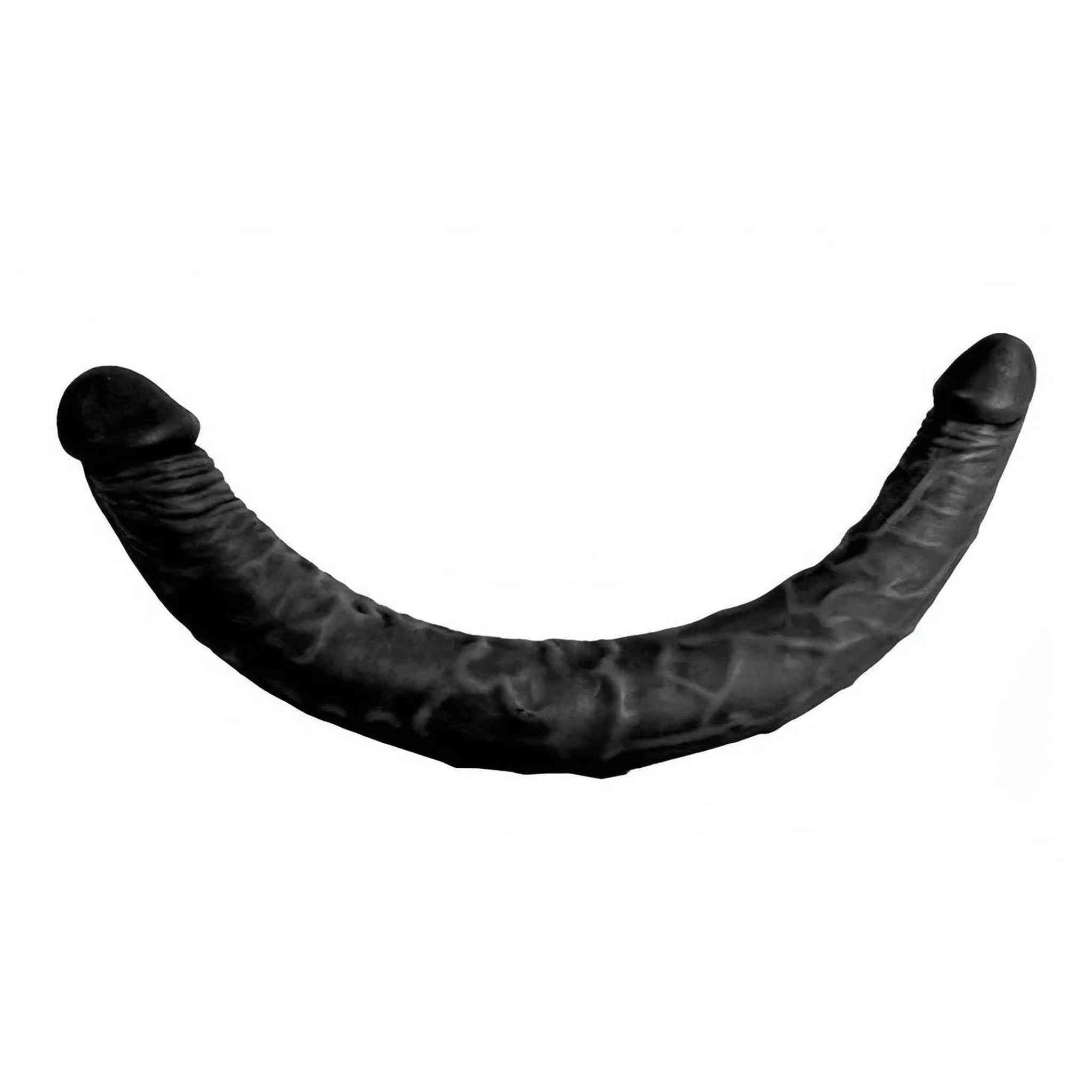 Dildo Doppio Nero Lungo 30 cm Ø 2.5/3 cm