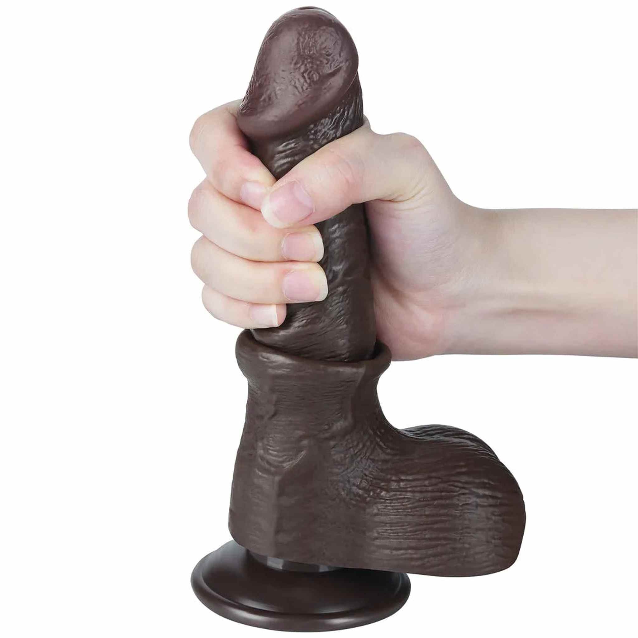 Dildo Nero Scappellabile come un Pene Vero 7.5″