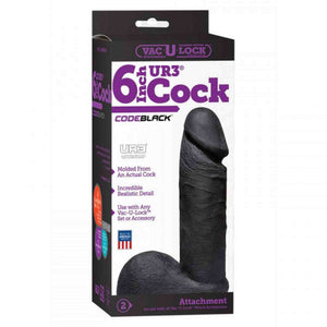 Dildo per strapon 6″ Nero