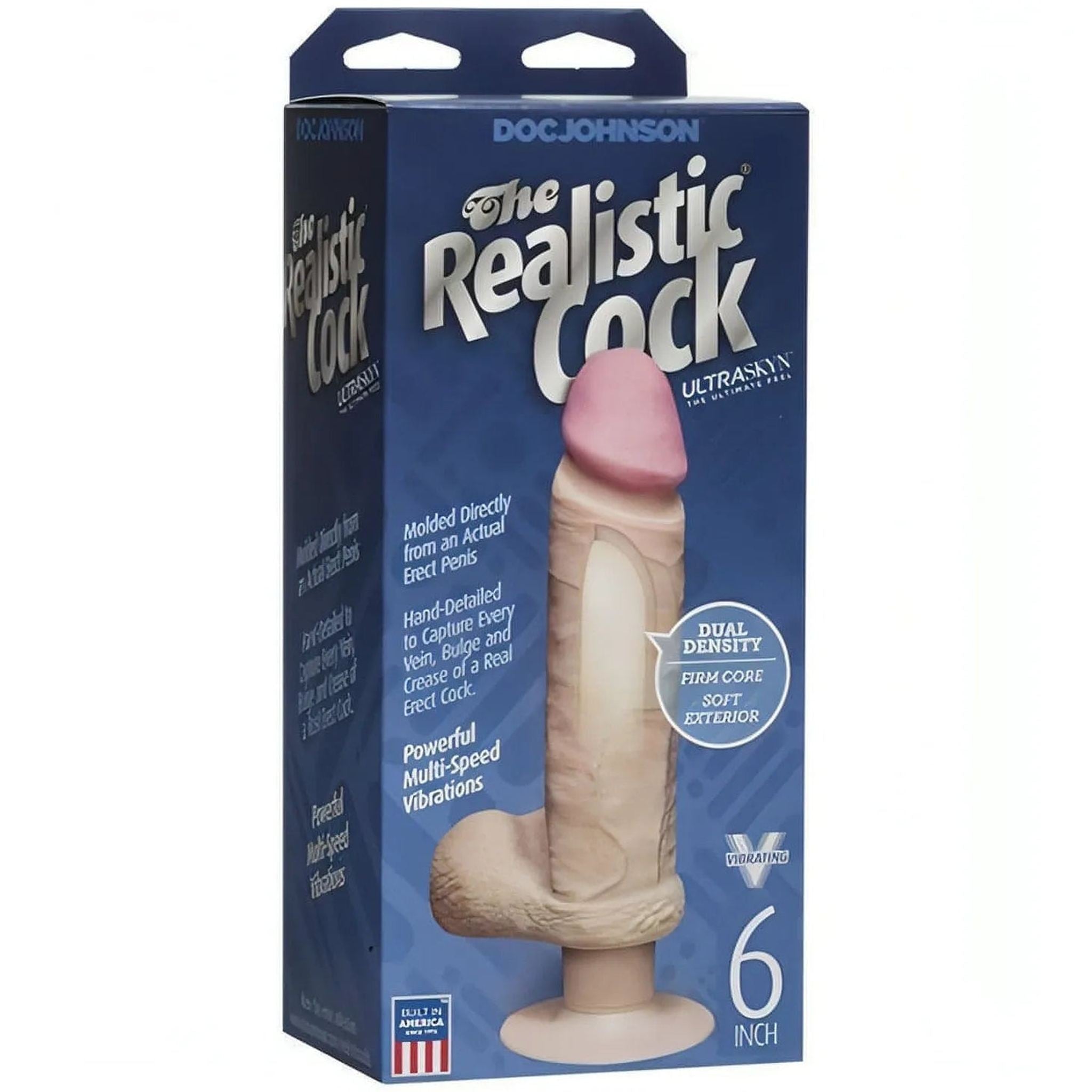 Doc Johnson The Vibro Realistic Cock UR3 - Rosa Carne, 6 inch.