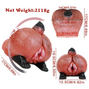 Dual channel animal Masturbators for men