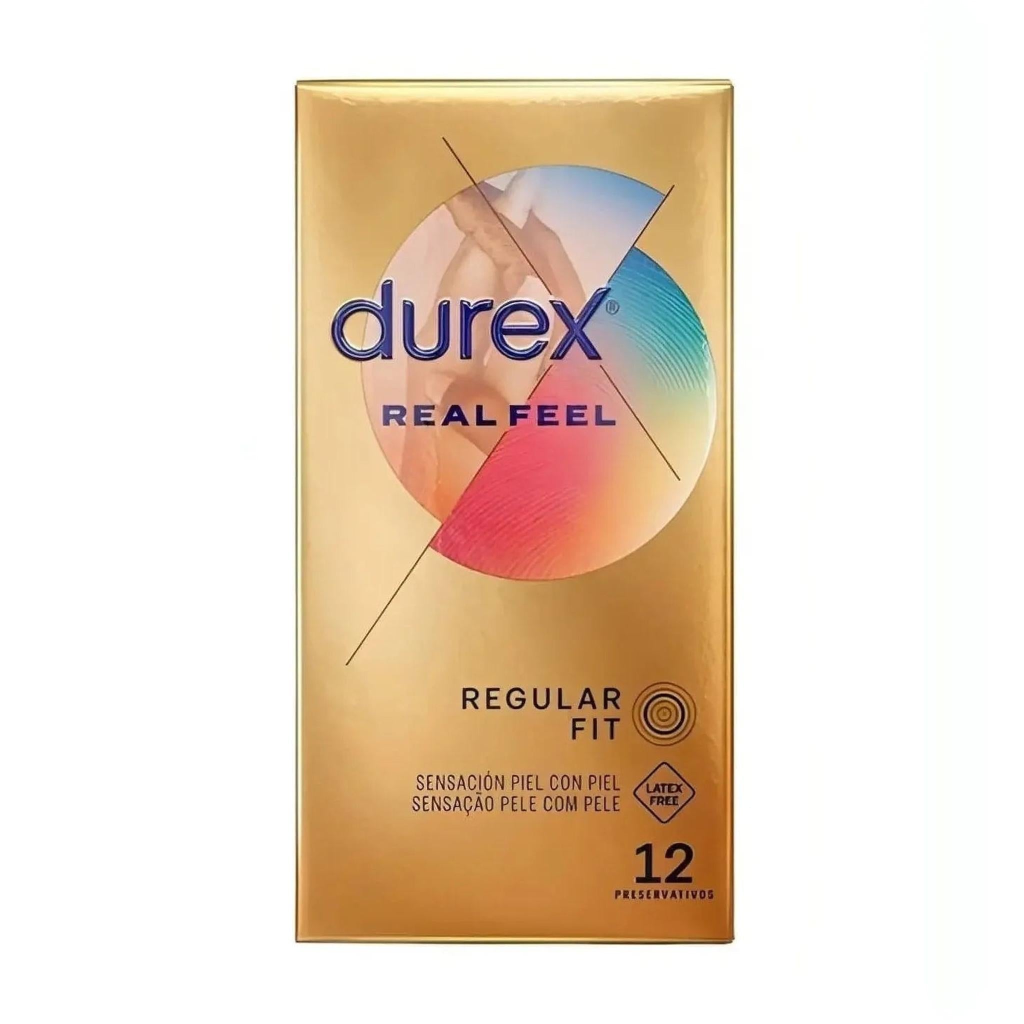 Durex real feel senza lattice - Confezione da 12 profilattici ultrasottili