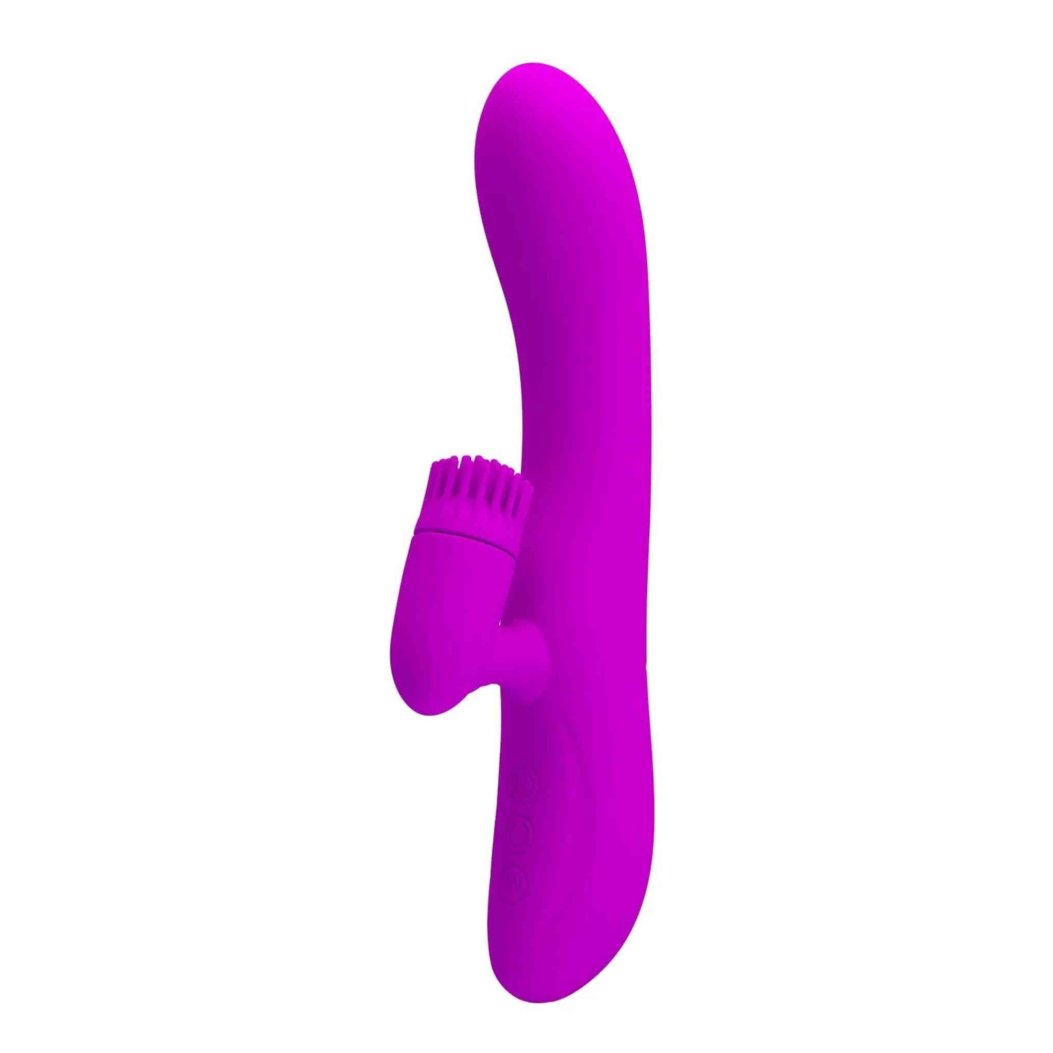 Elton Vibratore Rabbit con stimolatore clitorideo a spazzole roteanti