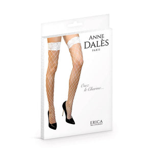 Erica Calze Autoreggenti Bianche a Rete Larga