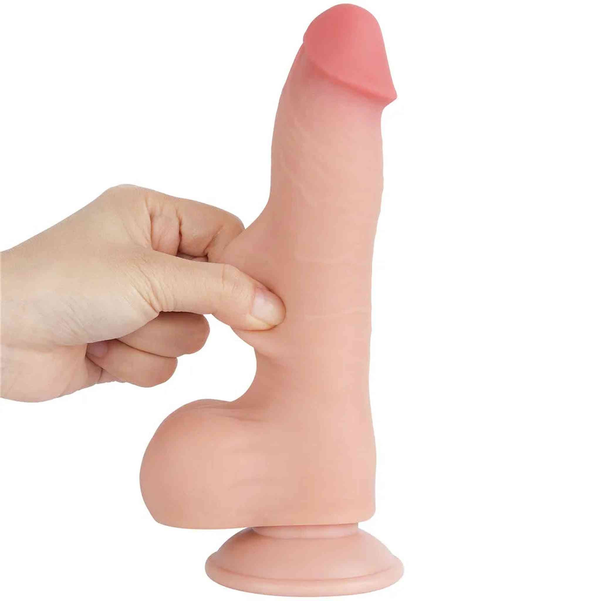 Fallo 8″ Scappellabile come un pene vero - Rosa Carne