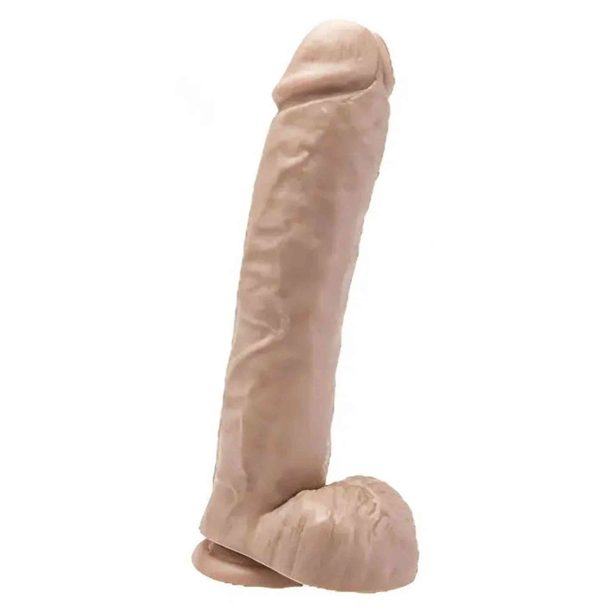 Fallo Maxi con ventosa e testicoli in Tecnologia Vital-Skin - 28cm, Rosa Carne