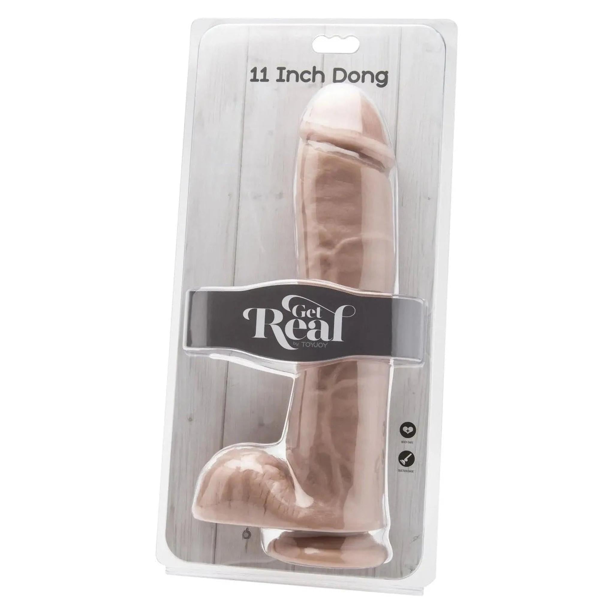 Fallo Maxi con ventosa e testicoli in Tecnologia Vital-Skin - 28cm, Rosa Carne