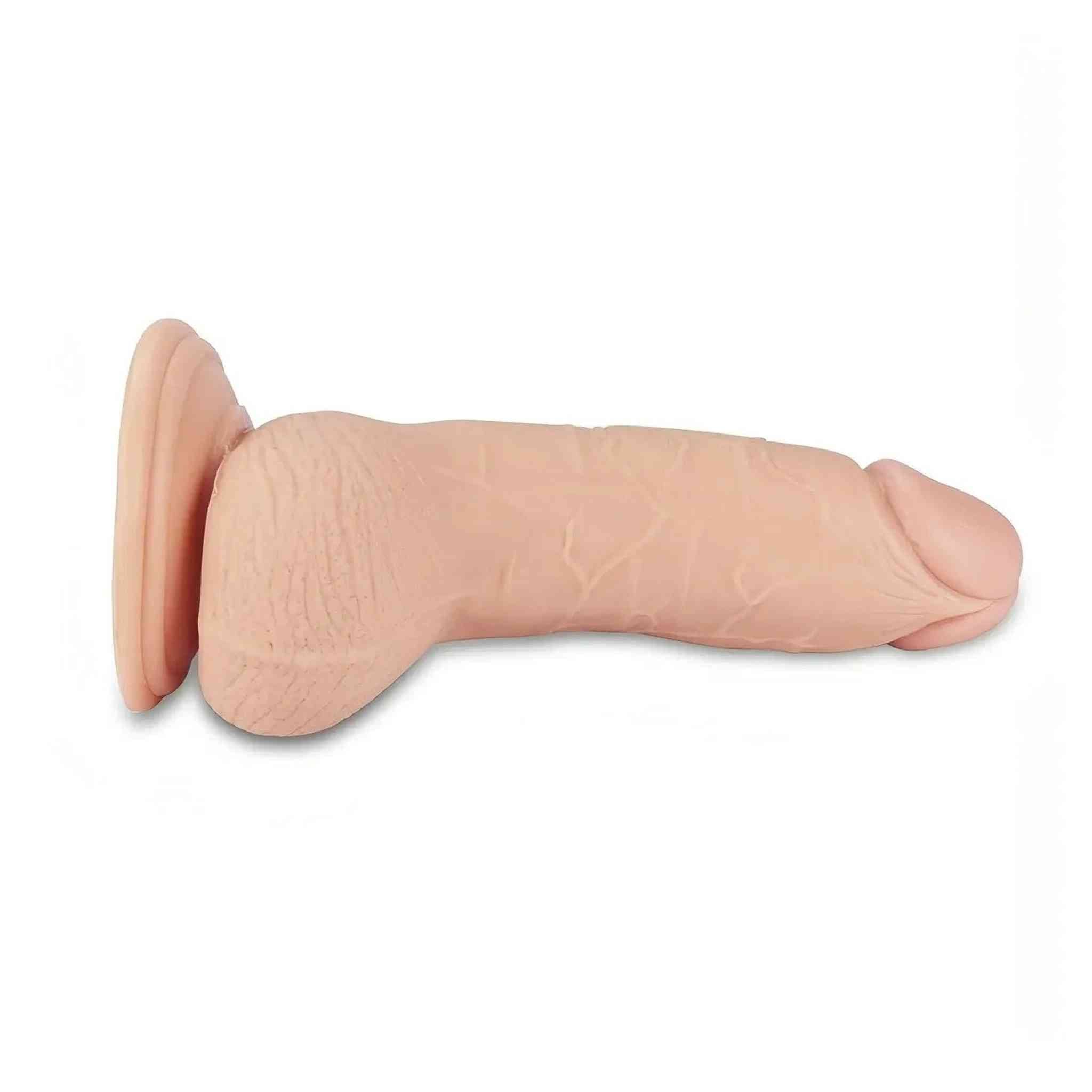 Fallo Realistico 7″ con ventosa e vibrazione regolabile con telecomando - Rosa Carne