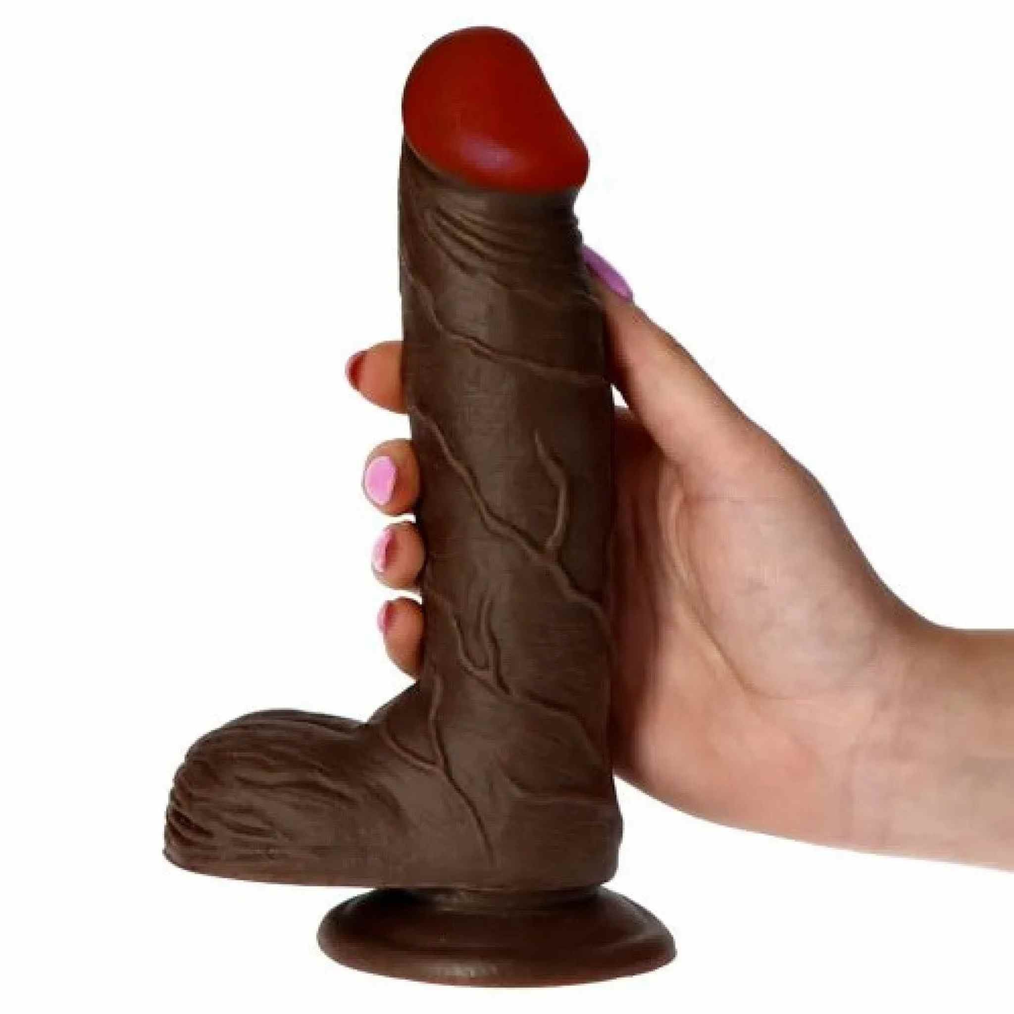 Fallo Realistico Vibrante con Ventosa 20 cm Ø 4 cm