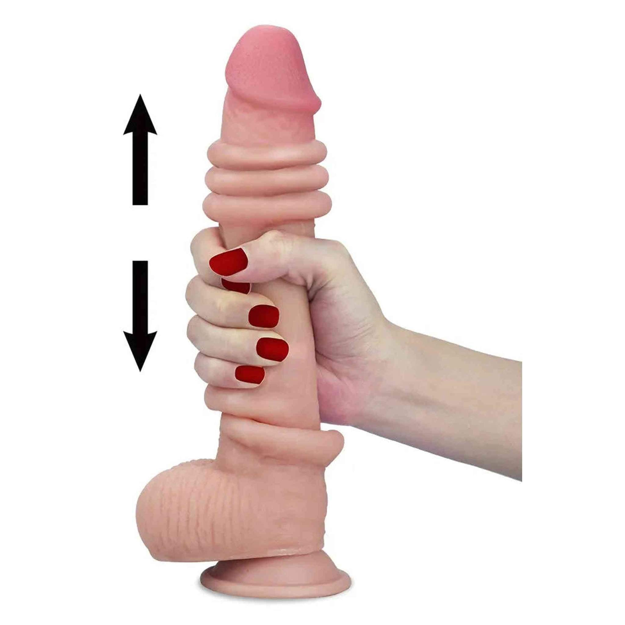 Fallo Scappellabile Con Ventosa 23.5 cm Rosa Carne