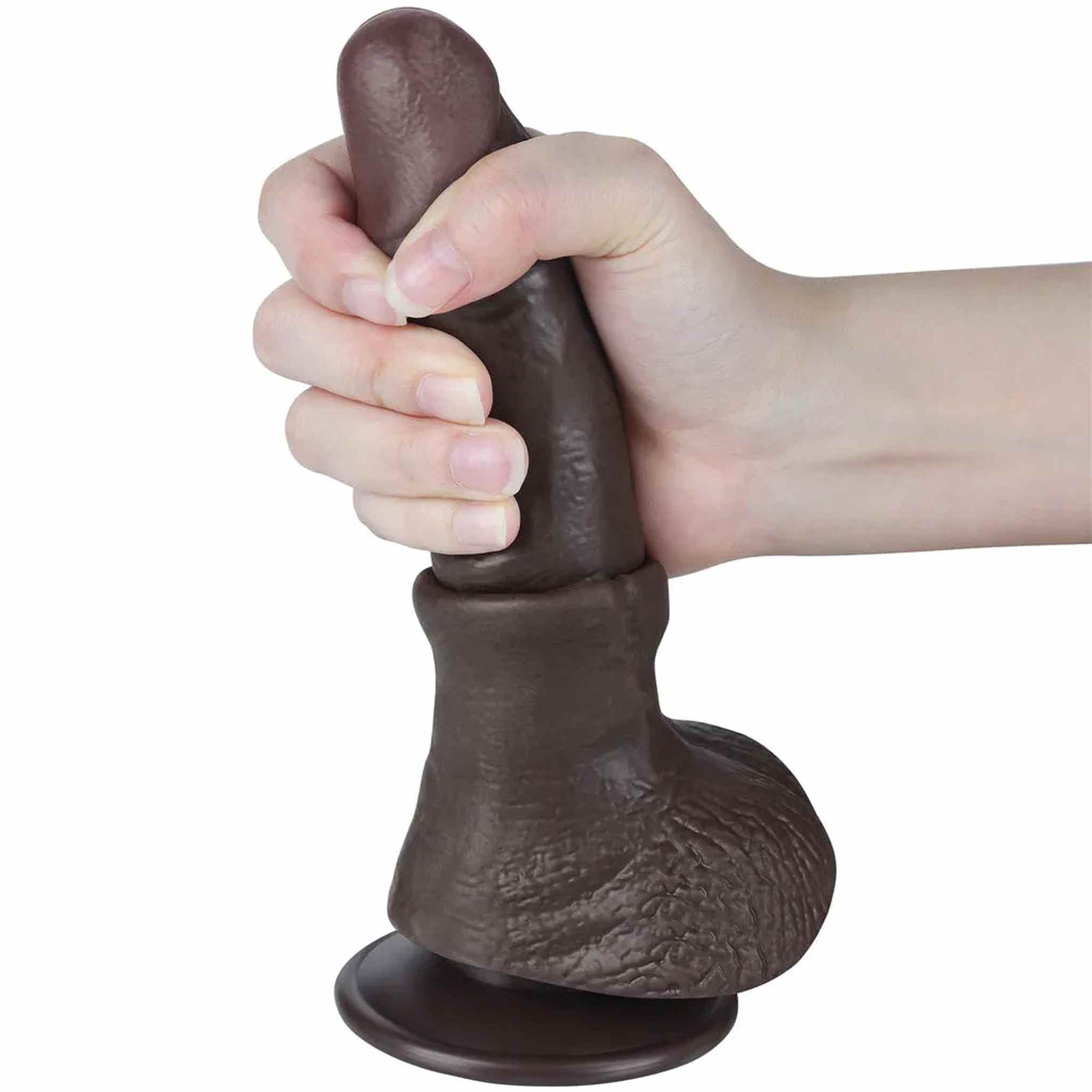 Fallo Scappellabile come un pene vero 7.5″ Nero