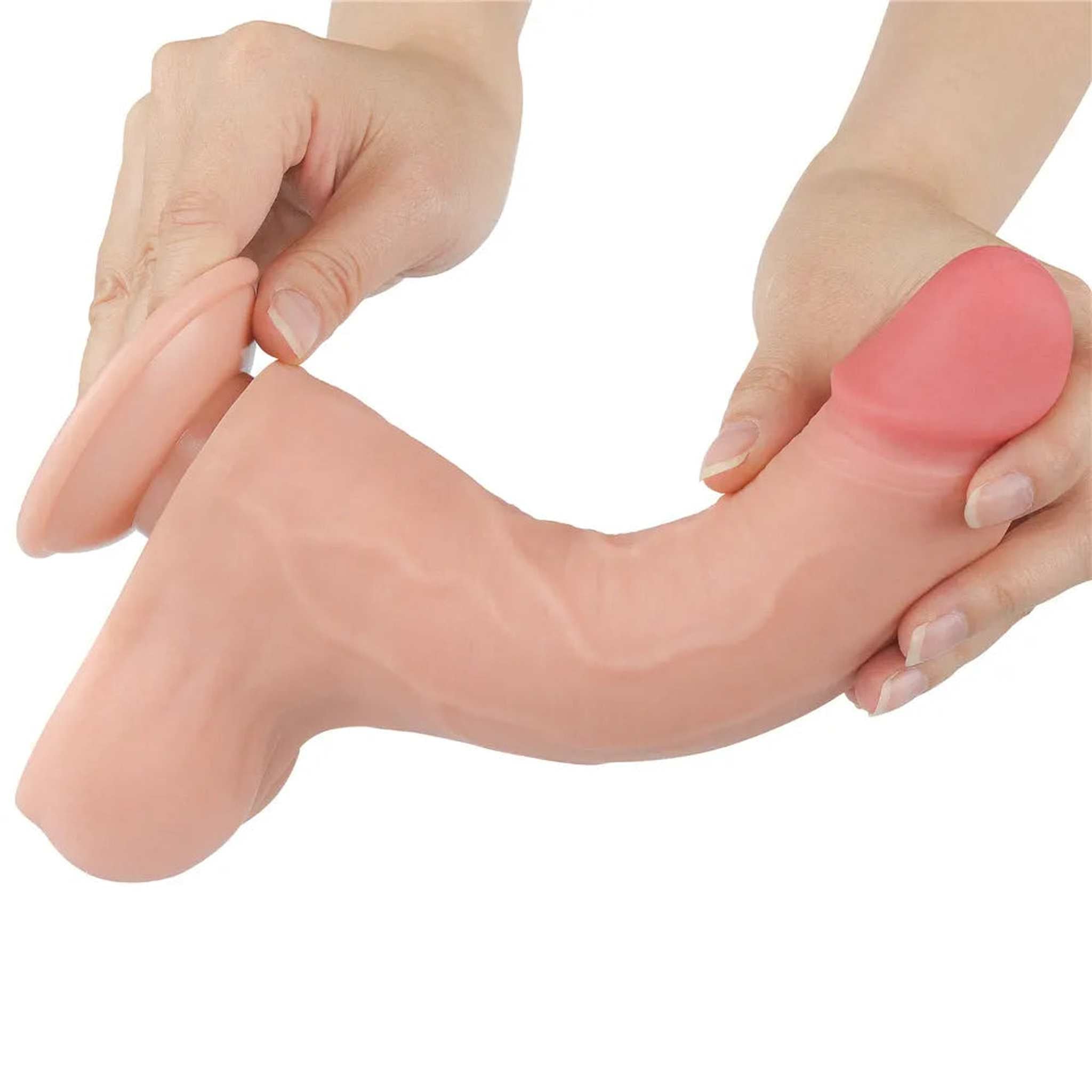 Fallo Scappellabile come un pene vero 8.5″ - Rosa Carne