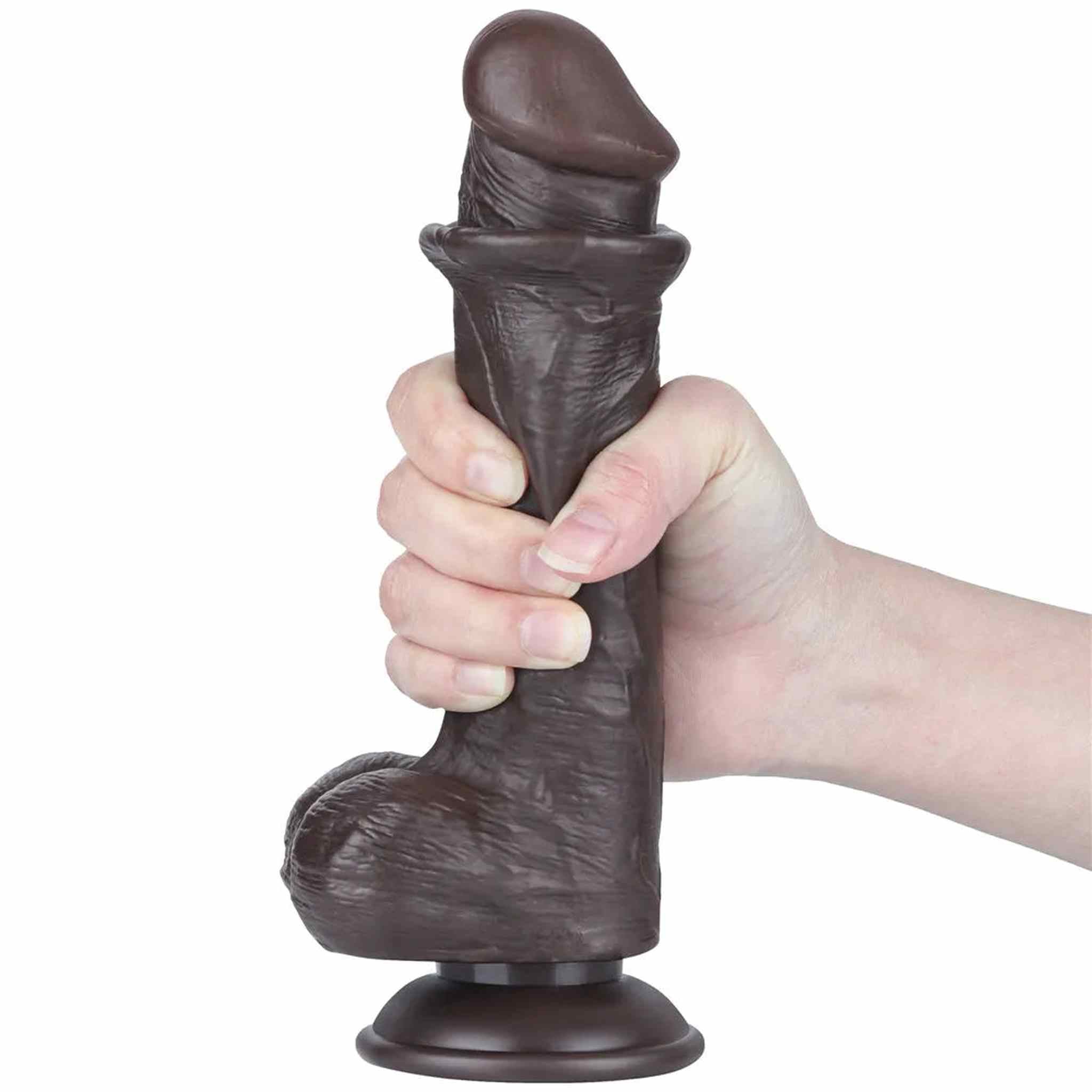 Fallo Scappellabile come un pene vero - Nero 8″