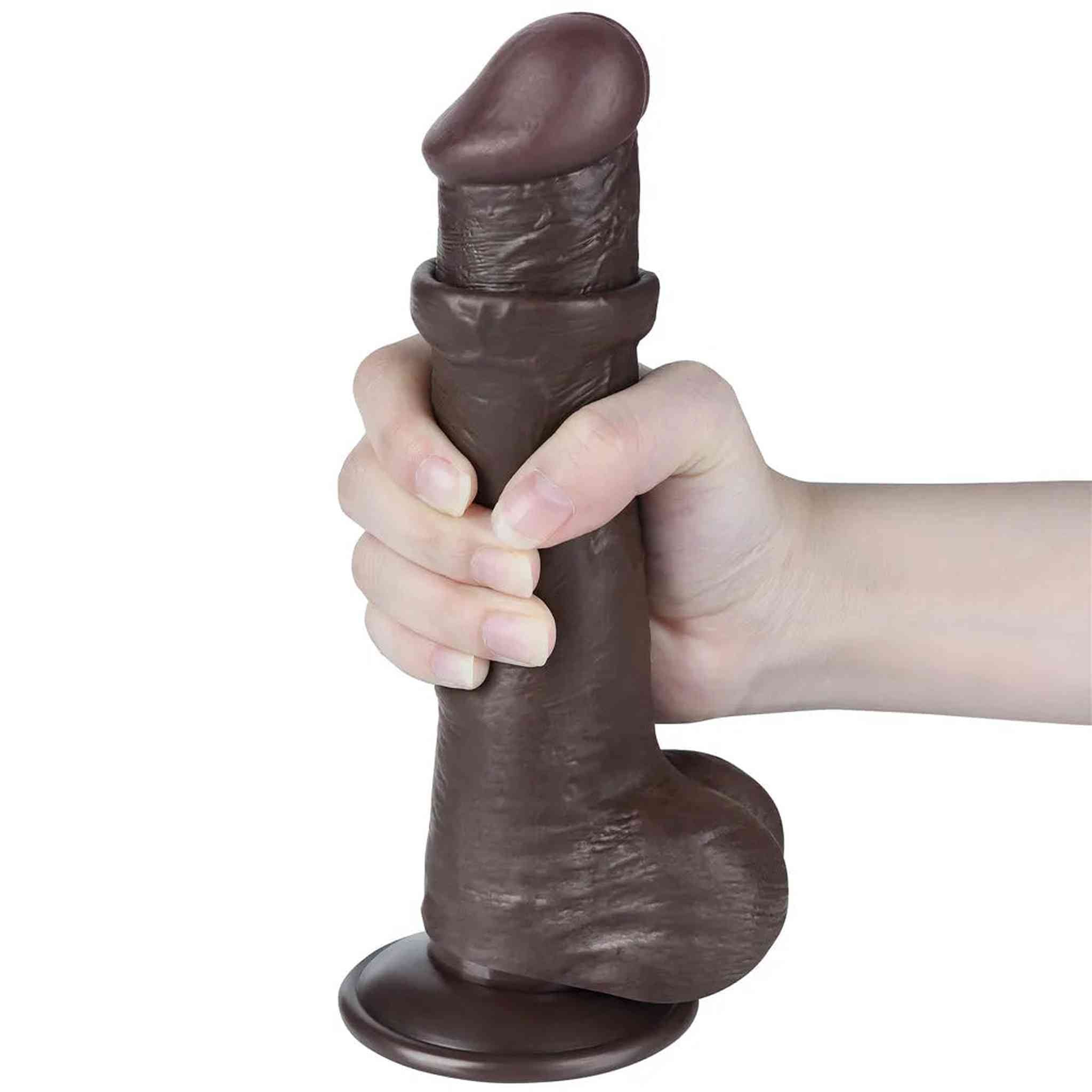 Fallo Scappellabile come un pene vero - Nero 8″