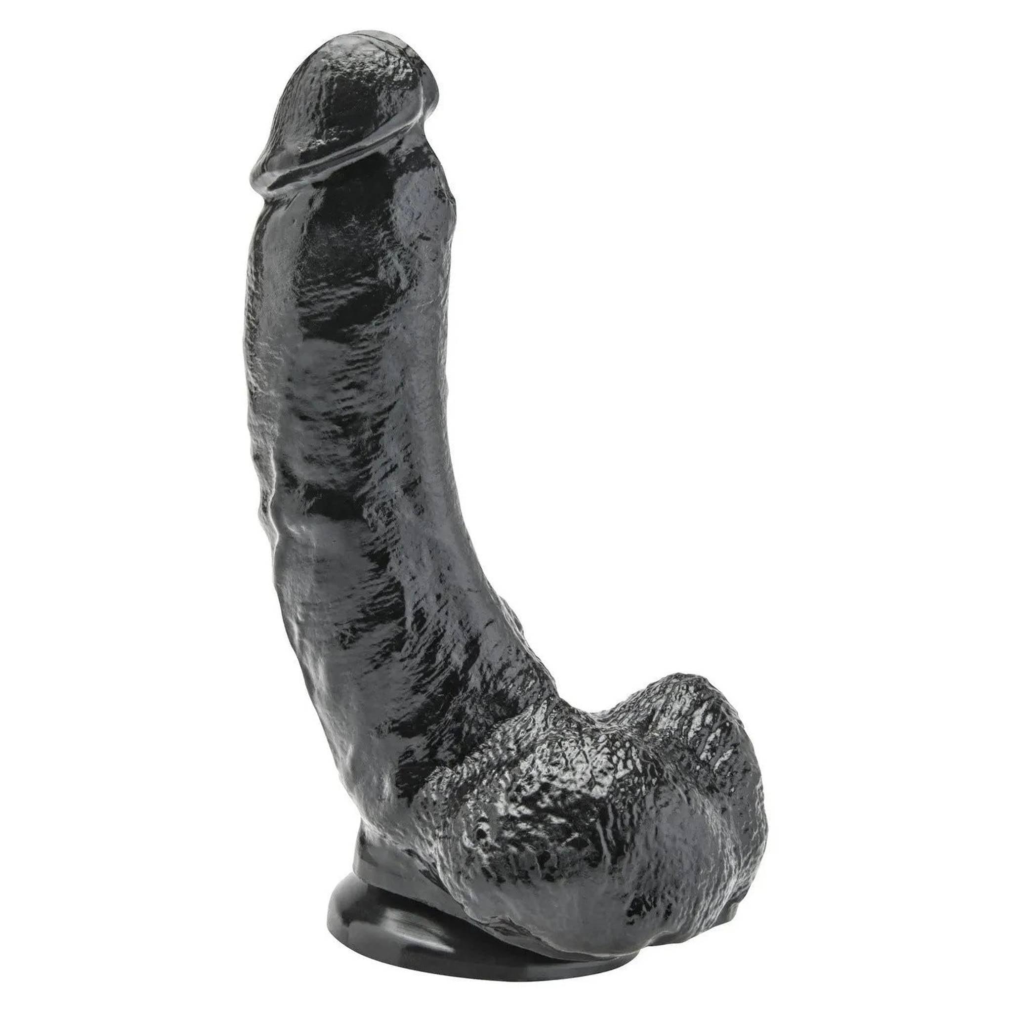Fallo Ultrarealistico con testicoli e ventosa in tecnologia Vital-Skin - 20.5cm - Nero