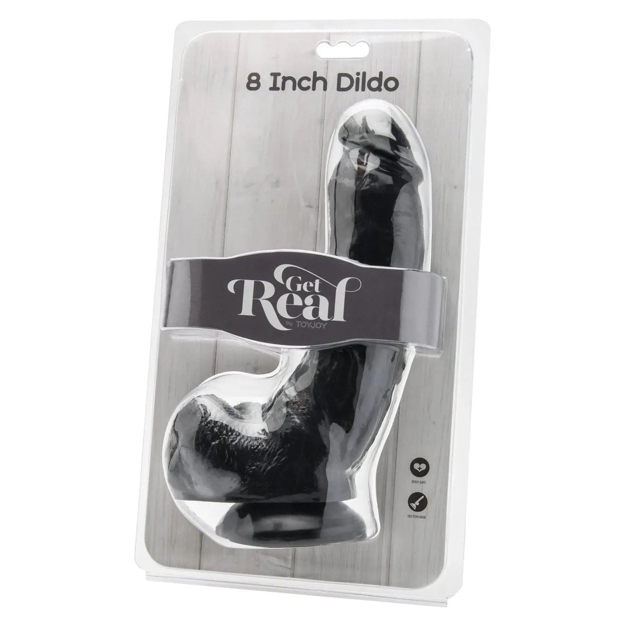 Fallo Ultrarealistico con testicoli e ventosa in tecnologia Vital-Skin - 20.5cm - Nero