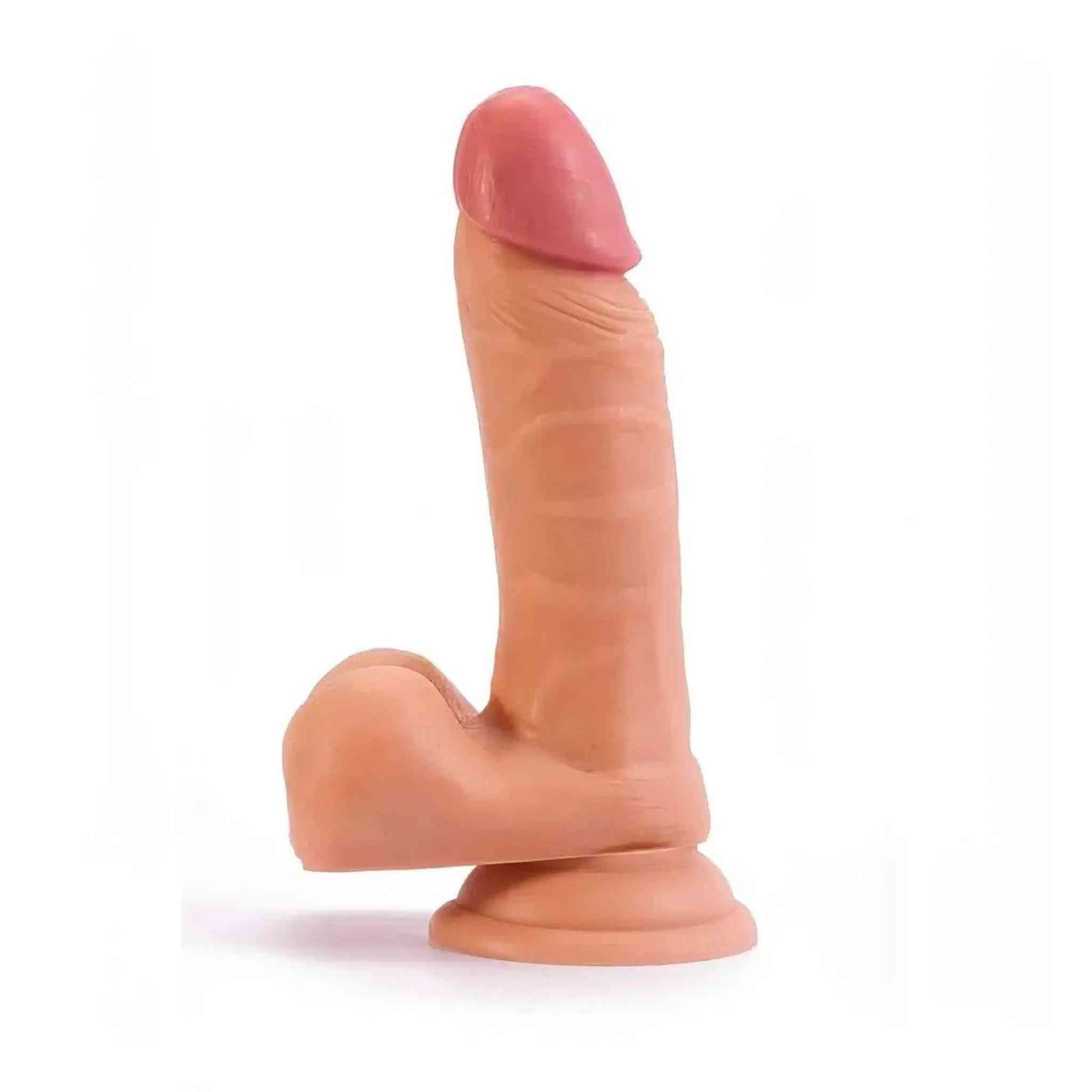 Fallo realisitico con testicoli e ventosa 7.8″ - Rosa Carne