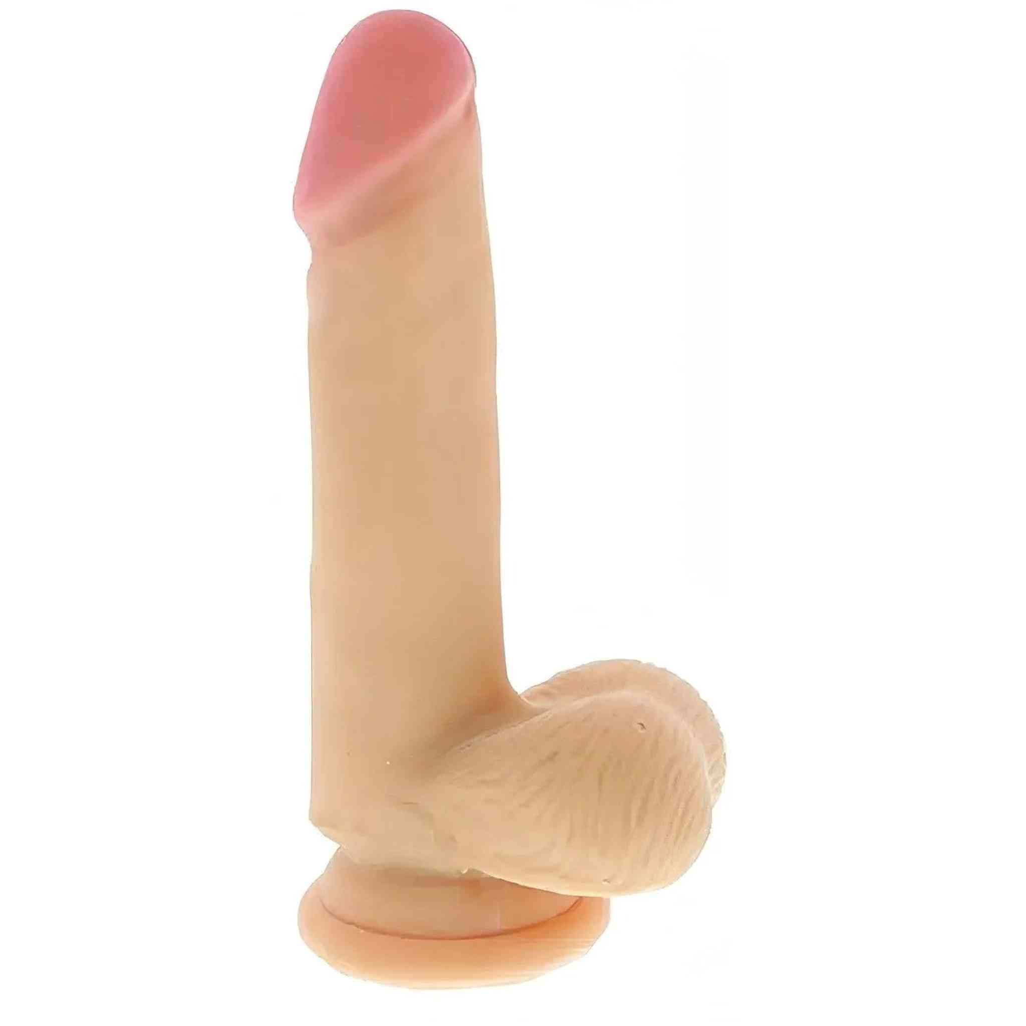 Fallo realistico in cyberskin con ventosa - 16 cm, Rosa Carne