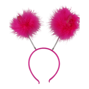 Frontino con pisellini a molla e peluche colori assortiti