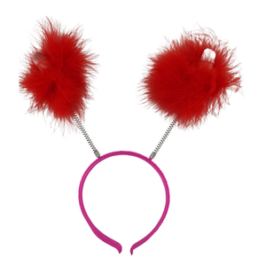 Frontino con pisellini a molla e peluche colori assortiti