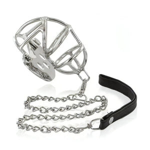 Gabbia pene in acciaio chirurgico con annesso guinzaglio di controllo