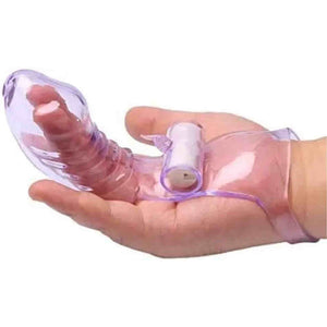 Guaina Da Dito Textured Con Vibratore Alla Base