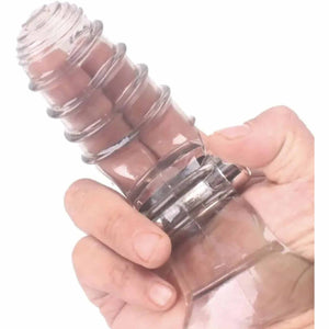 Guaina Da Dito Textured Con Vibratore Alla Base