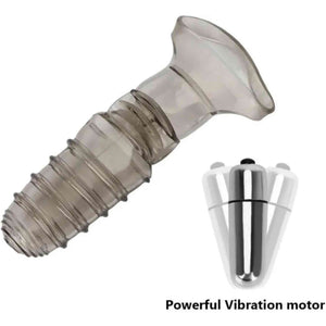 Guaina Da Dito Textured Con Vibratore Alla Base