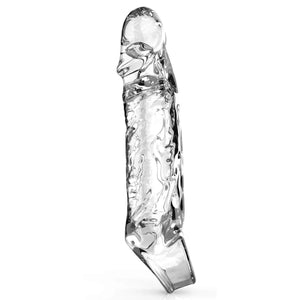 Guaina Fallica con Nervature Stimolanti - Medium, Trasparente